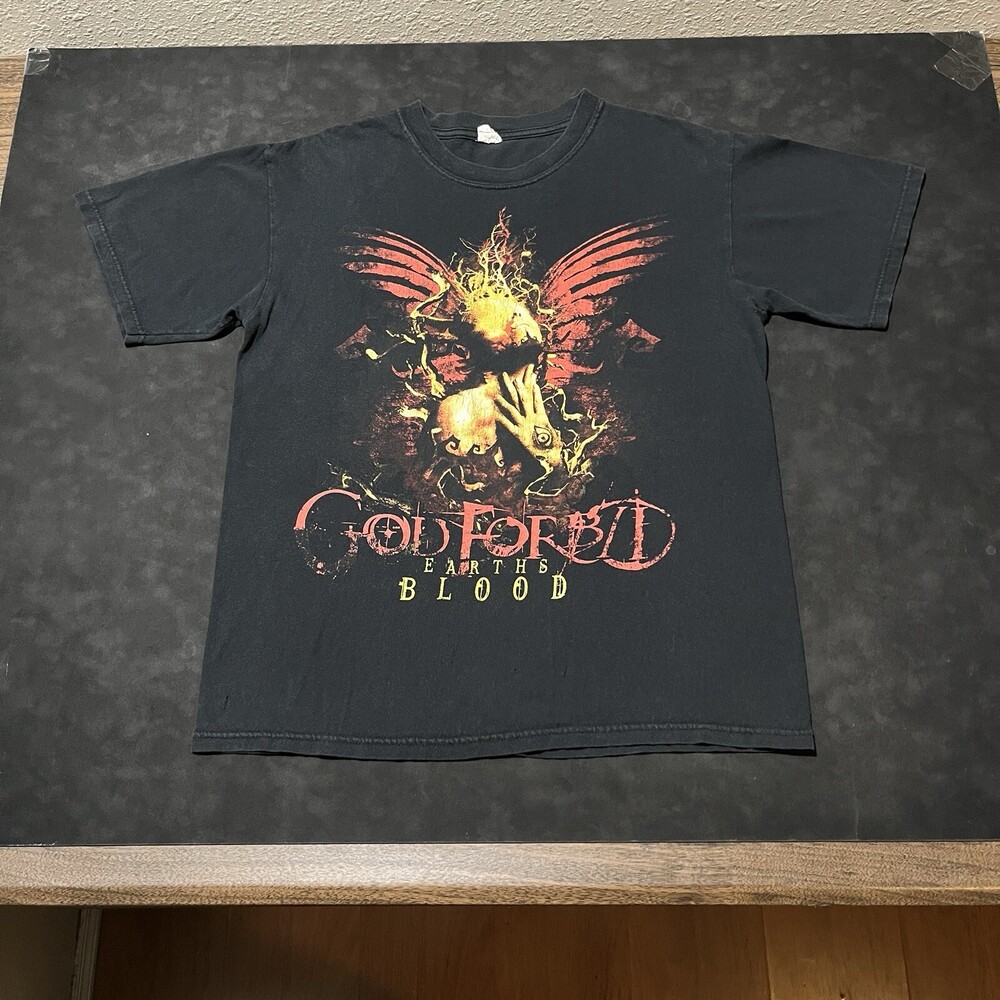 Godforbid Earth Blood Nu Metal Y2K Band Metal Shirt Walls Of Jericho Overcast